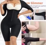 Arm Shaper Open Bust Long Sleeve Faja Hook Zipper Shapewear Compression Faja - Image 2